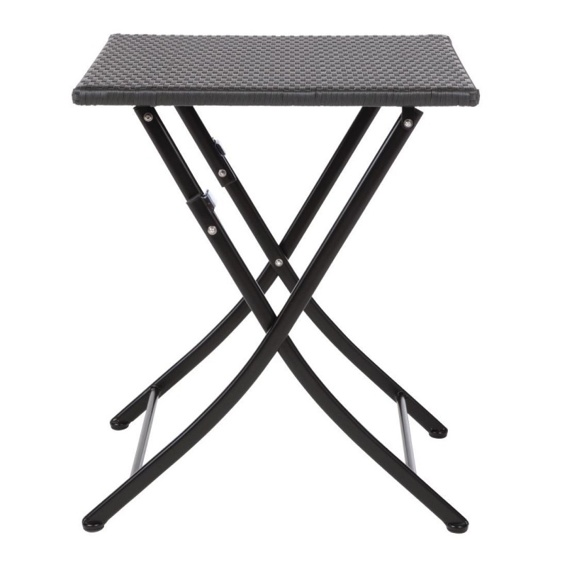 Table carrée pliante en rotin PE Bolero 600mm GL302 Bolero Table carrée pliante en rotin PE Bolero 600mm GL302 Bolero