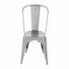 Chaises en acier gris métallisé Bolero Bistro (lot de 4) GL329 Bolero