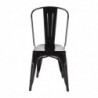 Chaises en acier noir Bolero Bistro (lot de 4) GL331 Bolero