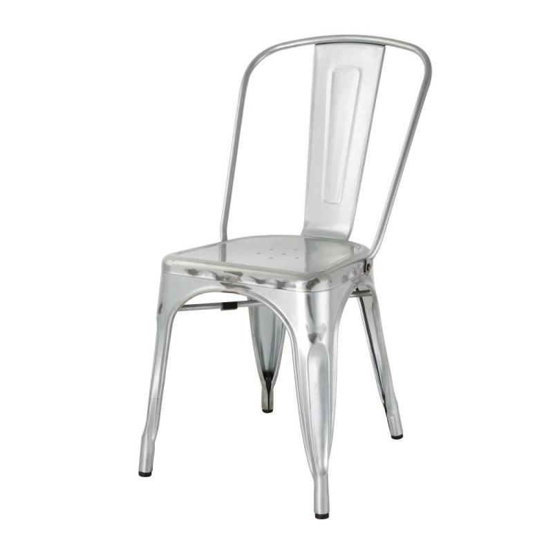 Chaises bistro en acier Bolero (lot de 4) GL338 Bolero Chaises bistro en acier Bolero (lot de 4) GL338 Bolero