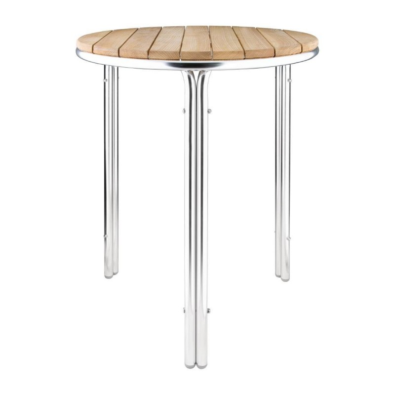 Table ronde en frêne et aluminium Bolero 600mm GL981 Bolero Table ronde en frêne et aluminium Bolero 600mm GL981 Bolero