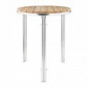 Table ronde en frêne et aluminium Bolero 600mm GL981 Bolero