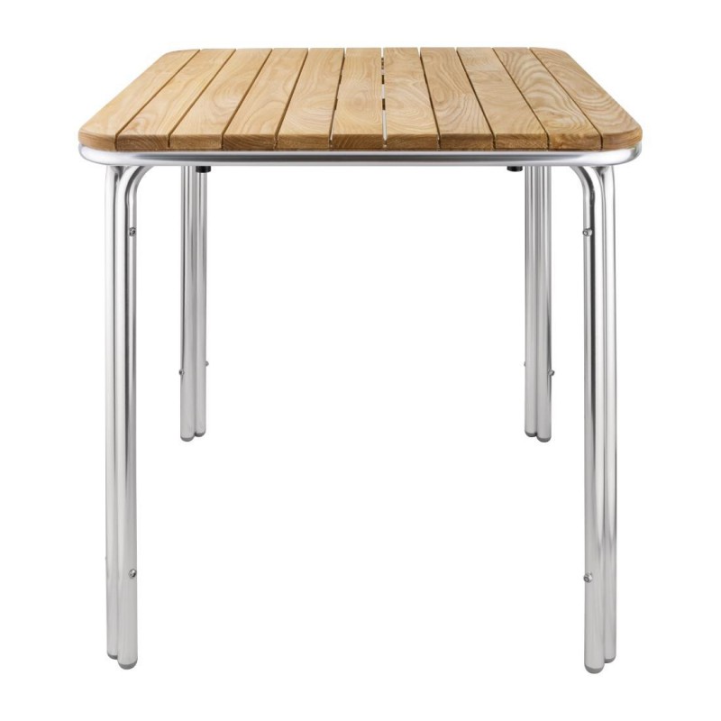 Table carrée en frêne et aluminium Bolero 700mm GL982 Bolero Table carrée en frêne et aluminium Bolero 700mm GL982 Bolero