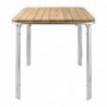 Table carrée en frêne et aluminium Bolero 700mm GL982 Bolero