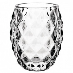 Photophore en verre transparent diamant Olympia 75mm (Lot de 6) GM227 Olympia