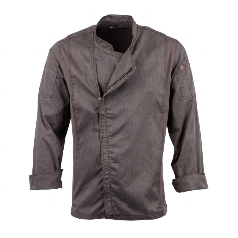 Veste de cuisine mixte légère à fermeture éclair Hartford Chef Works Urban gris graphite L BB263-L Chef Works Urban Veste de cuisine mixte légère à fermeture éclair Hartford Chef Works Urban gris graphite L BB263-L Chef Works Urban