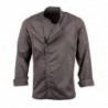 Veste de cuisine mixte légère à fermeture éclair Hartford Chef Works Urban gris graphite L BB263-L Chef Works Urban