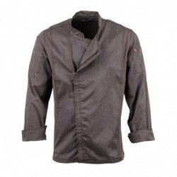 Veste de cuisine mixte légère à fermeture éclair Hartford Chef Works Urban gris graphite M BB263-M Chef Works Urban