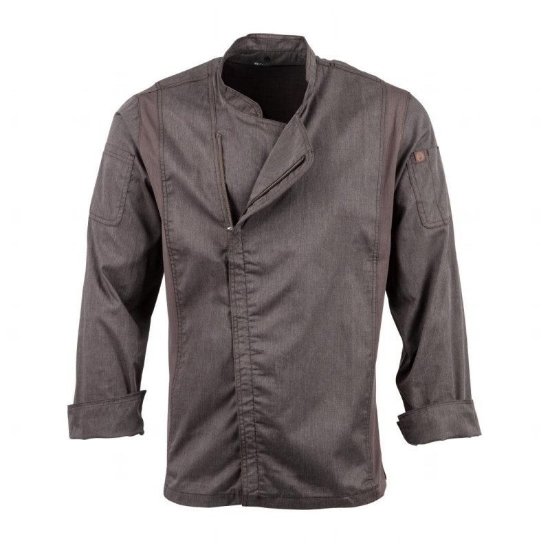 Veste de cuisine mixte légère à fermeture éclair Hartford Chef Works Urban gris graphite M BB263-M Chef Works Urban Veste de cuisine mixte légère à fermeture éclair Hartford Chef Works Urban gris graphite M BB263-M Chef Works Urban