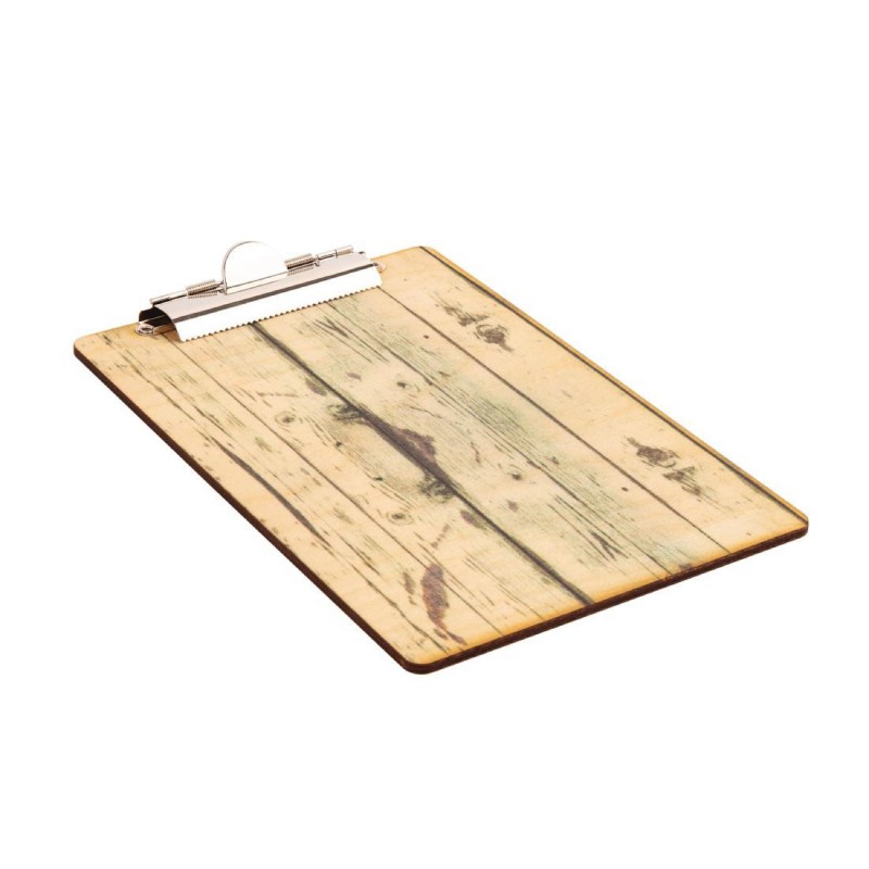Plaque porte-menu effet bois clair Olympia A4 GM300 Olympia