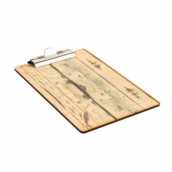 Plaque porte-menu effet bois clair Olympia A5 GM301 Olympia