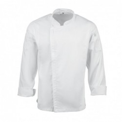 Veste de cuisine mixte légère à fermeture éclair Hartford Chef Works Urban blanche L BB264-L Chef Works Urban