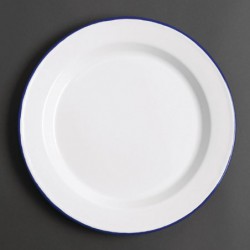 Assiette plate en acier émaillé Olympia 245mm lot de 6 GM512 Olympia