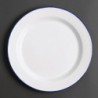 Assiette plate en acier émaillé Olympia 245mm lot de 6 GM512 Olympia