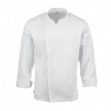 Veste de cuisine mixte légère à fermeture éclair Hartford Chef Works Urban blanche XL BB264-XL Chef Works Urban