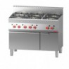 Fourneau 6 feux sur four gaz et placard fermé Gastro M 650 65/110CFG GN048 Gastro M