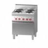 Fourneau électrique 4 plaques Gastro M 650 sur four électrique à convection GN053 Gastro M