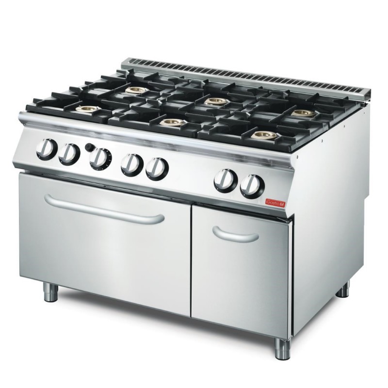 Fourneau 6 feux et four gaz Gastro M 700 GM70/120CFG GN083 Gastro M Fourneau 6 feux et four gaz Gastro M 700 GM70/120CFG GN083 Gastro M