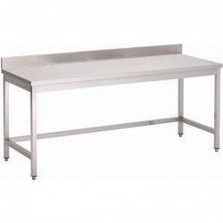 Table inox sans étagère basse avec dosseret Gastro M 700 x 700 x 890mm GN114 Gastro M