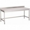 Table inox sans étagère basse avec dosseret Gastro M 700 x 700 x 890mm GN114 Gastro M
