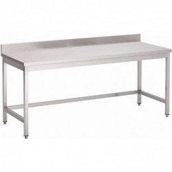 Table inox sans étagère basse avec dosseret Gastro M 1000 x 700 x 890mm GN115 Gastro M