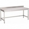 Table inox sans étagère basse avec dosseret Gastro M 1600 x 700 x 890mm GN119 Gastro M