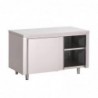 Table armoire inox avec portes coulissantes Gastro M 1400 x 700 x 875mm GN151 Gastro M