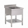 Plonge inox avec étagère basse Gastro M 1 bac 70 x 70 x 85 cm GN199 Gastro M
