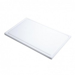 Planche à découper avec rigole GN1/2 en polyéthylène haute densité Gastro M  blanche GN320 Gastro M
