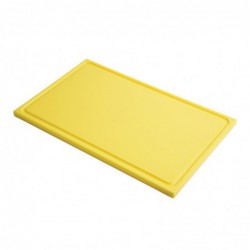 Planche à découper avec rigole GN1/2 en polyéthylène haute densité Gastro M  jaune GN321 Gastro M