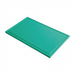 Planche à découper avec rigole GN1/2 en polyéthylène haute densité Gastro M  verte GN323 Gastro M