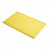Planche à découper avec rigole GN1/1 en polyéthylène haute densité Gastro M  jaune GN333 Gastro M