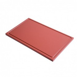 Planche à découper avec rigole GN1/1 en polyéthylène haute densité Gastro M  marron GN334 Gastro M