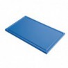 Planche à découper avec rigole GN1/1 en polyéthylène haute densité Gastro M  bleue GN336 Gastro M