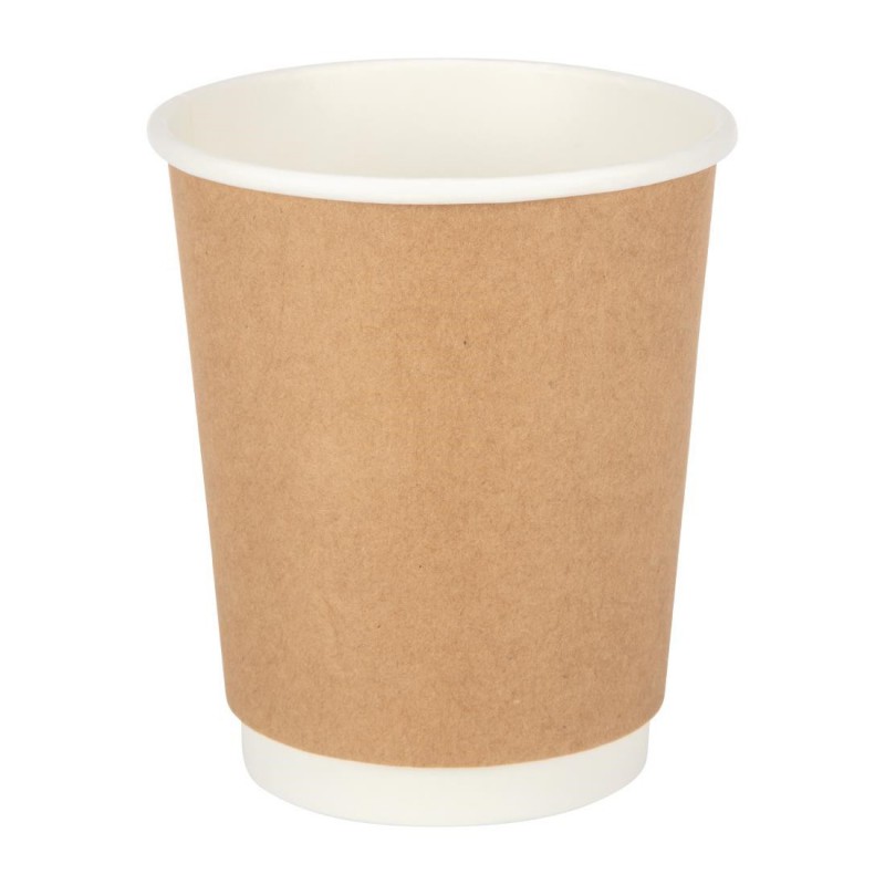 Gobelets double paroi Fiesta Recyclable kraft 225ml (lot de 25) GP436 Fiesta Gobelets double paroi Fiesta Recyclable kraft 225ml (lot de 25) GP436 Fiesta