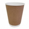 Gobelets boissons chaudes kraft paroi isolante ondulée Fiesta Recyclable 340ml (lot de 500) GP444 Fiesta