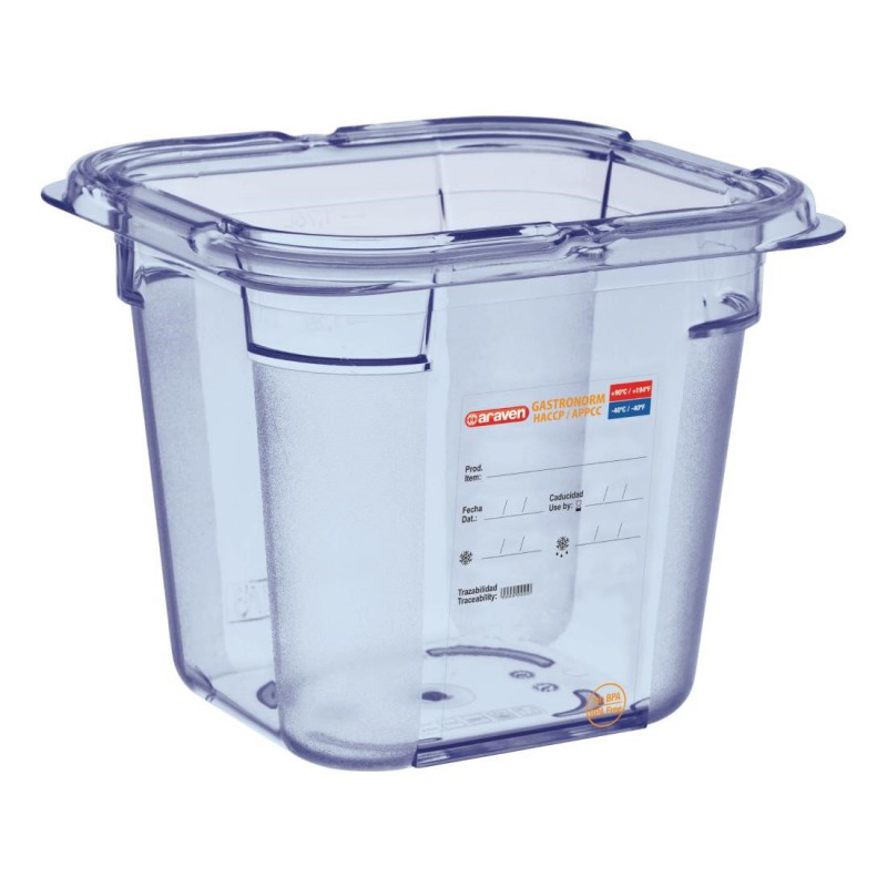 Boîte hermétique bleue en ABS sans BPA Araven GN1/6 150mm GP572 Araven Boîte hermétique bleue en ABS sans BPA Araven GN1/6 150mm GP572 Araven