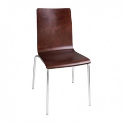 Chaises dossier carré marron foncé Bolero (lot de 4) GR343 Bolero