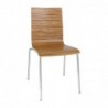 Chaise dossier carré zebrano Bolero lot de 4 GR344 Bolero