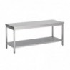 Table inox avec étagère basse Gastro M 1200 x 600 x 880mm GS003 Gastro M