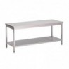 Table de préparation inox 304 avec étagère basse Gastro M 89x120x70cm GS032 Gastro M