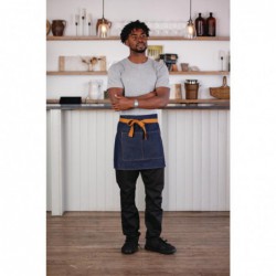 Tablier serveur Southside denim bleu et ceinture ocre BB465 Southside