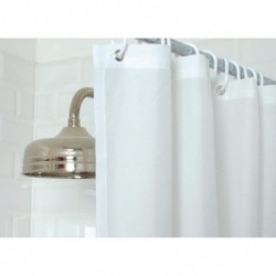Rideau de douche uni Mitre Essentials blanc GT798 Mitre Essentials