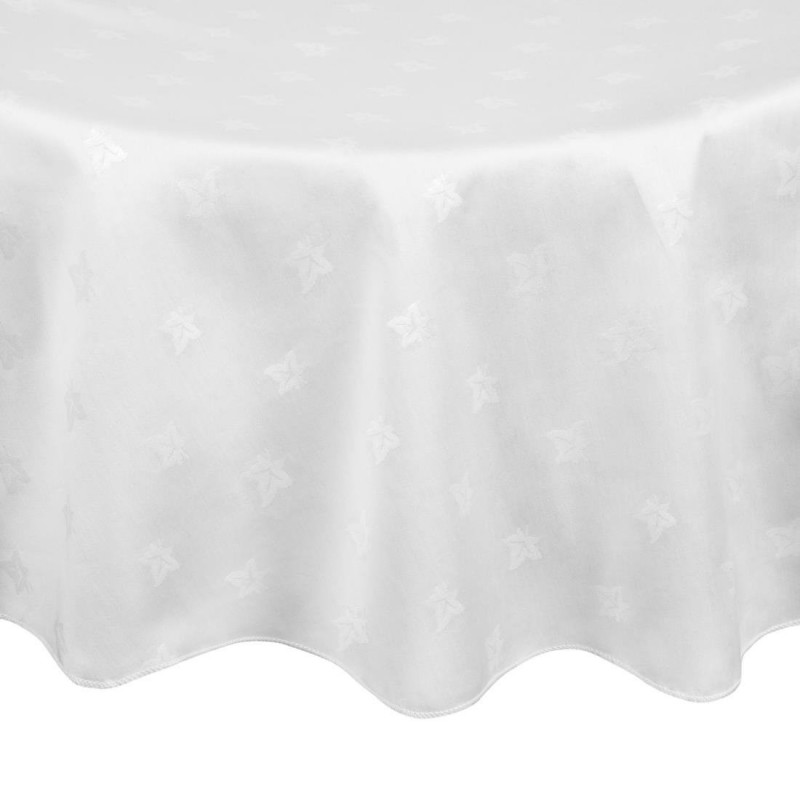 Nappe ronde blanche feuilles de lierre Mitre Luxury Luxor 2300mm GW452 Mitre Luxury Nappe ronde blanche feuilles de lierre Mitre Luxury Luxor 2300mm GW452 Mitre Luxury
