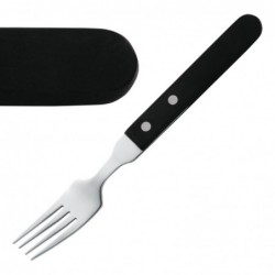 Fourchette à steak Amefa manche noir 196mm (Lot de 12) H002 Amefa