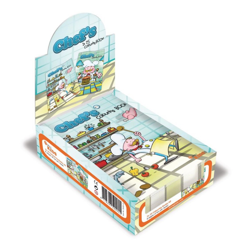 Livres de coloriage pour enfants Dining Kids chef (Lot de 50) H120 Dining Kids Livres de coloriage pour enfants Dining Kids chef (Lot de 50) H120 Dining Kids