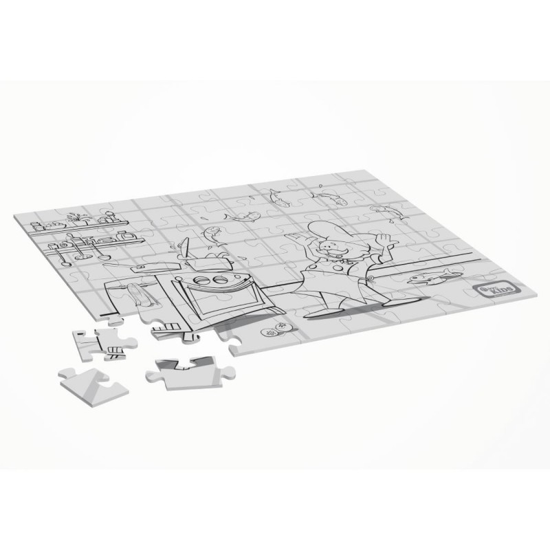 Puzzles à colorier Dining Kids chef (Lot de 25) H124 Dining Kids