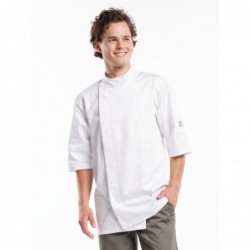Veste de cuisine manches courtes Chaud Devant Bacio blanche S H632-S Chaud Devant