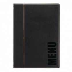 Protège-menus contemporain Securit A4 noir H713 Securit