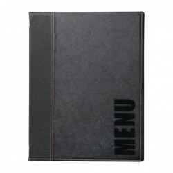 Protège-menus contemporain Securit A5 noir H714 Securit